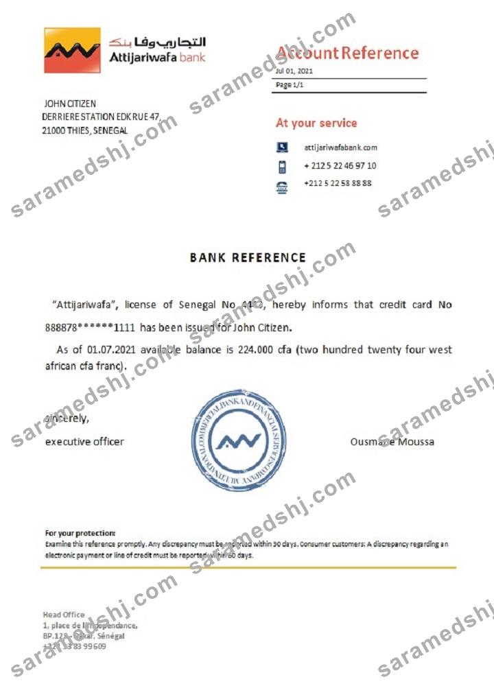 Senegal_Attijariwafa bank_reference